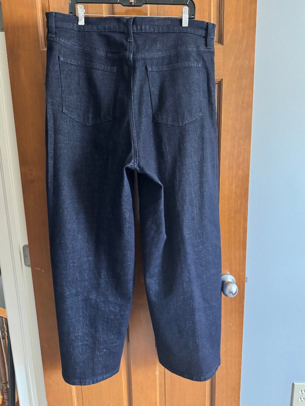 Banana Republic Wide Leg Pleated Dark Wash Jeans Size 33/16 Career Chic - Picture 4 of 8